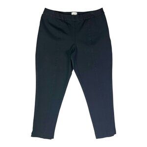 Chico's Size 1.5 (US 10) Black Cropped Pants Side Zip